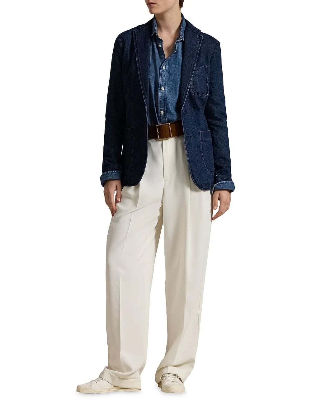 NEW Polo Ralph Lauren Women's 6 Cotton Denim Single-Breasted Blazer NWT $498